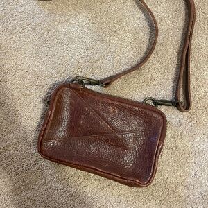 Duluth Trading Co. Brown Leather Crossbody Bag